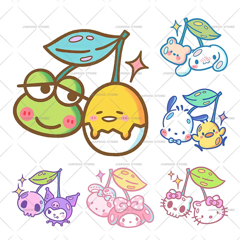 Sanrio Keroppi Cartoon Stickers For Kids Clothes Cute Cinnamoroll Patches Iron on Transfers On Girl Clothing Cherry Applique DIY 
Sanrio Keroppi Cartoon Stickers For Kids Clothes Cute Cinnamoroll Patches Iron on Transfers On Girl Clothing Cherry Applique DIY