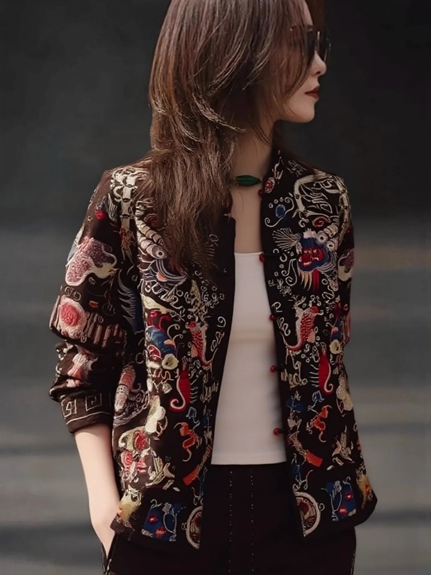 New Chinese Sle Embroidered Jaet Women's Spring 2026 Early Spring New High-End Unique Super Beautiful Top Button Dragon A...
New Chinese Sle Embroidered Jaet Women's Spring 2026 Early Spring New High-End Unique Super Beautiful Top Button Dragon A...