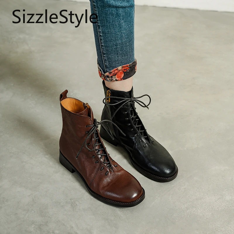 Stylish Genuine Leather Minimalist Cross-strap Embellished Comfortable Chunky Heel Women's Ankle Boots
Stylish Genuine Leather Minimalist Cross-strap Embellished Comfortable Chunky Heel Women's Ankle Boots