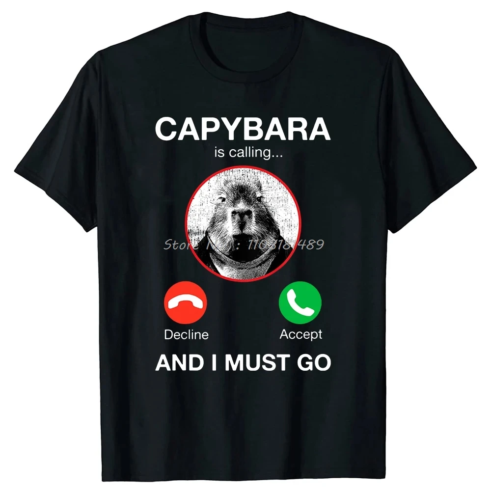 Funny Capybara Is Calling and I Must Go T Shirt Anime Graphic T Shirts Men Women's Cotton Short Sleeves Euro Sized Tee Shirt
Funny Capybara Is Calling and I Must Go T Shirt Anime Graphic T Shirts Men Women's Cotton Short Sleeves Euro Sized Tee Shirt