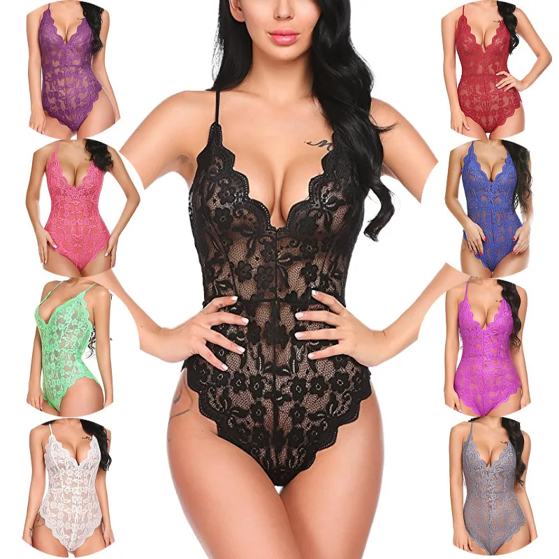 Plus Size Transparent Lace Sexy Crotchless Lingerie Women Bodysuit Erotic Pajamas Deep V Open Bra Underwear Set Exotic Clothing
Plus Size Transparent Lace Sexy Crotchless Lingerie Women Bodysuit Erotic Pajamas Deep V Open Bra Underwear Set Exotic Clothing