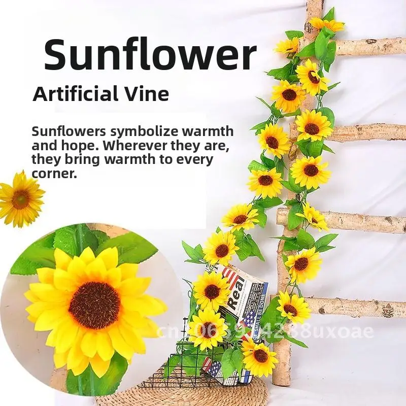 Simulation Sunflower Rattan Artificial Flower Vine Indoor Wall Hanging Air Conditioning Duct Sheltering Decorative Flower Strip
Simulation Sunflower Rattan Artificial Flower Vine Indoor Wall Hanging Air Conditioning Duct Sheltering Decorative Flower Strip