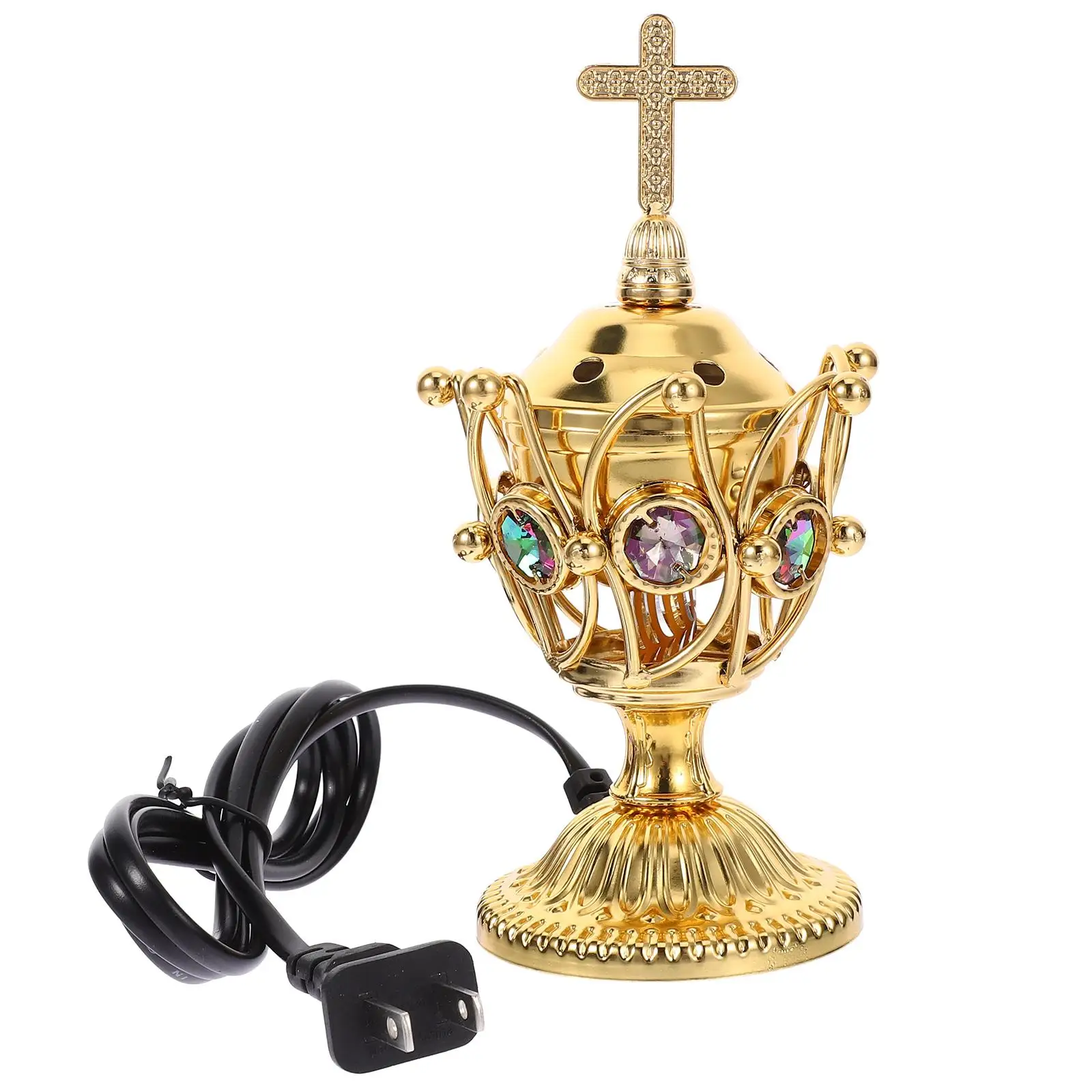 Metal Incense Burner Electric Censer Holder Portable Iron Ornament Aroma Stove Home Office Yoga Bedroom Living Space Purifier
Metal Incense Burner Electric Censer Holder Portable Iron Ornament Aroma Stove Home Office Yoga Bedroom Living Space Purifier