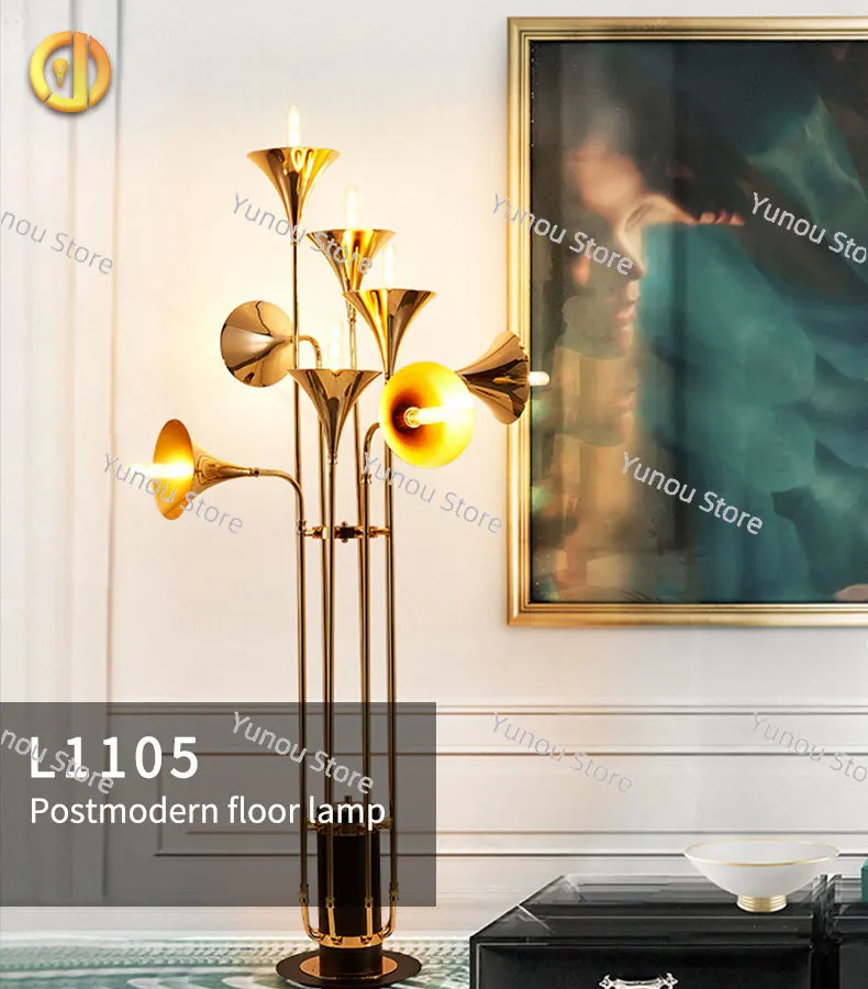 JYL-L1105 Retro Gold Floor Lamp Traditional Unusual Floor Lamp Instrument Horn LED Lamp Living Room
JYL-L1105 Retro Gold Floor Lamp Traditional Unusual Floor Lamp Instrument Horn LED Lamp Living Room