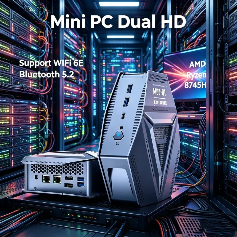 Resolute Gaming Mini PC Intel Core AMD Ryzen 7 8745HS WIFI6 Type-C HD DP 2DDR5 Desktop Office/Home PC 4USB3.2 2*2.5G LAN
Resolute Gaming Mini PC Intel Core AMD Ryzen 7 8745HS WIFI6 Type-C HD DP 2DDR5 Desktop Office/Home PC 4USB3.2 2*2.5G LAN