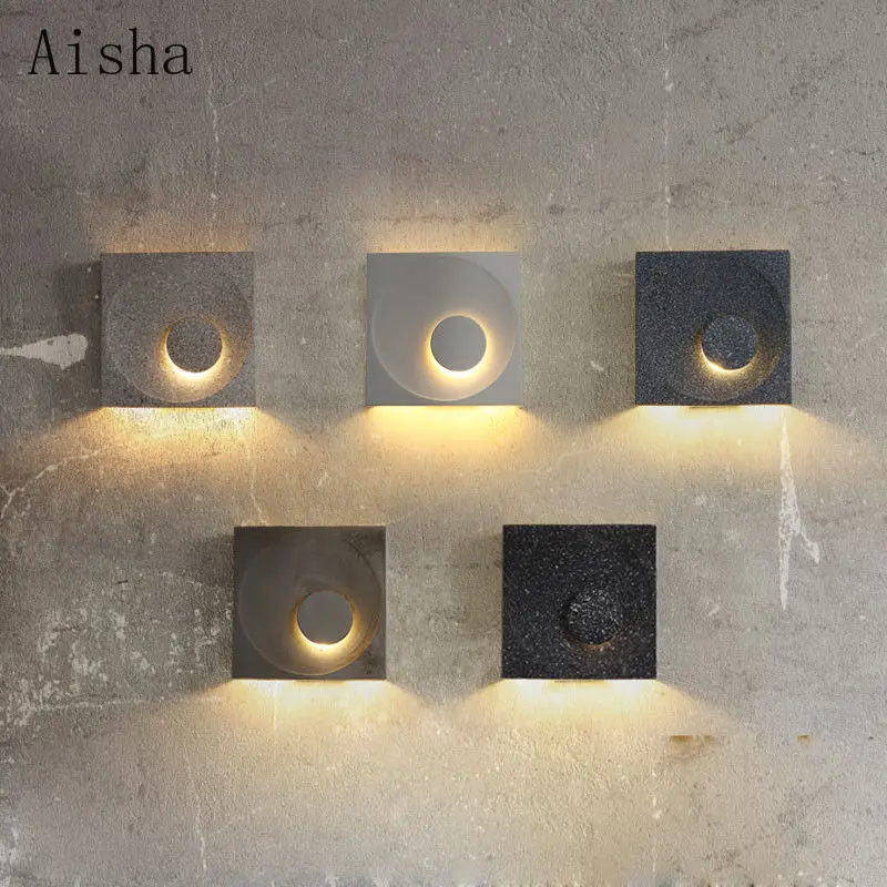 Industrial Style Master Bedroom Bedside Wall Light Cement Square Wall Lamp for Home LED Creative Art Hallway Corridor Sconces
Industrial Style Master Bedroom Bedside Wall Light Cement Square Wall Lamp for Home LED Creative Art Hallway Corridor Sconces