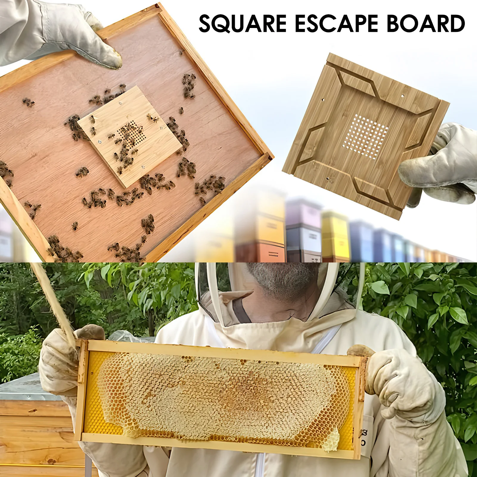 Доска для выгула пчел Bee Hive Escapes Board Continent Assembly – инструмент для пчеловодства, подходит для различных размеров ульев
Доска для выгула пчел Bee Hive Escapes Board Continent Assembly – инструмент для пчеловодства, подходит для различных размеров ульев