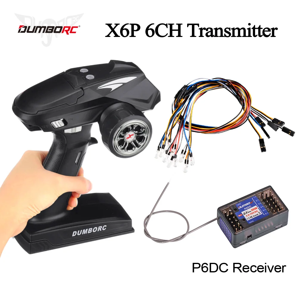 DumboRC X6P 2.4G 6CH Transmitter P6DC Receiver DC LED Light Set For RC Car Boat Tank Vehicle Crawler TRX4 Axial SCX10 D90
DumboRC X6P 2.4G 6CH Transmitter P6DC Receiver DC LED Light Set For RC Car Boat Tank Vehicle Crawler TRX4 Axial SCX10 D90