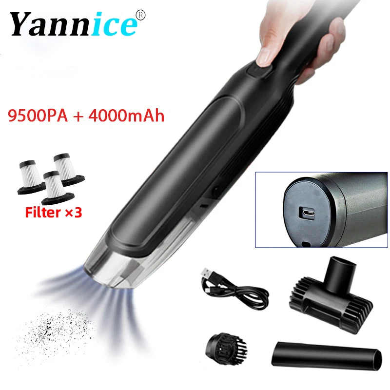 Car Vacuum Cleaner Portable Multifunctional With Battery 9500PA/15000PA Strong Suction Power Efficient Cleaning Device Car Home
Car Vacuum Cleaner Portable Multifunctional With Battery 9500PA/15000PA Strong Suction Power Efficient Cleaning Device Car Home