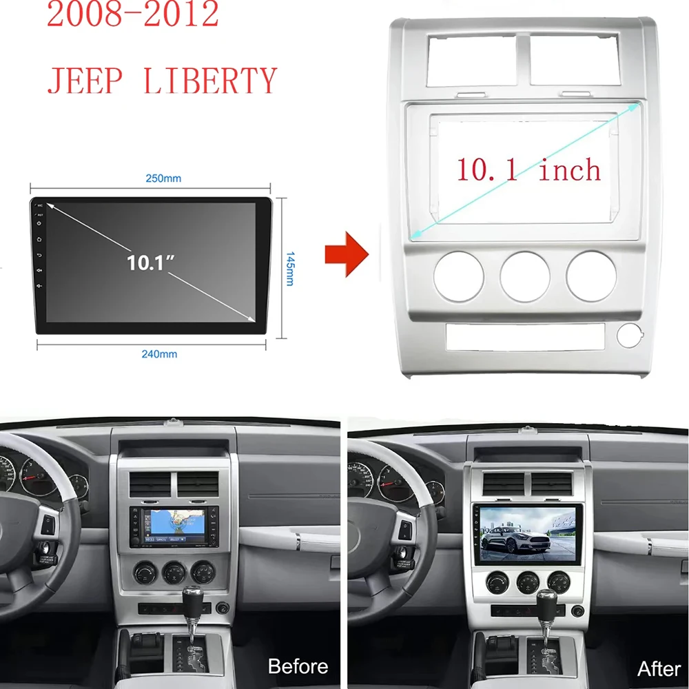 10,1-дюймовый разъем для Jeep Liberty 2008-2012, автомобильная рама, аудиоадаптер, комплекты отделки приборной панели, лицевая панель, радиоплеер
10,1-дюймовый разъем для Jeep Liberty 2008-2012, автомобильная рама, аудиоадаптер, комплекты отделки приборной панели, лицевая панель, радиоплеер