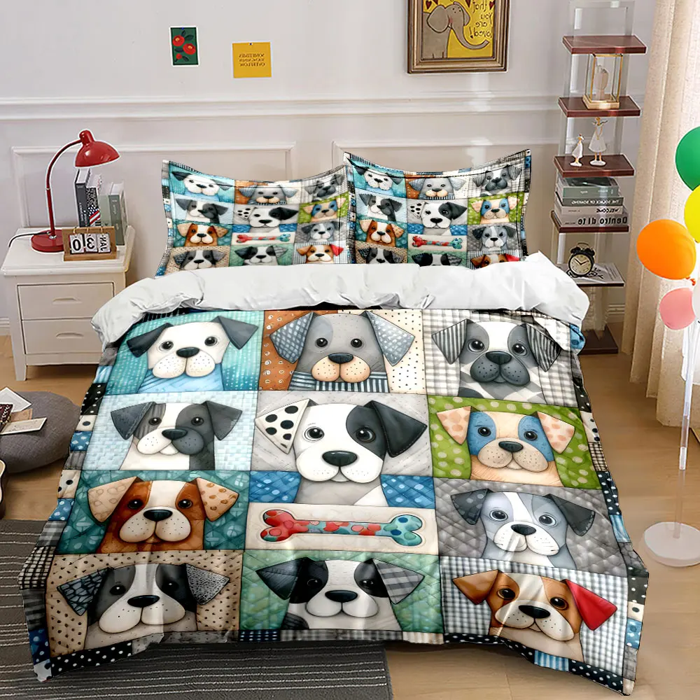 Cute Patchwork of Dogs Printed Duvet Cover Set 1 Duvet Cover+2 Pillowcase Multi Size Bedroom Bedding Decor Luxury gifts
Cute Patchwork of Dogs Printed Duvet Cover Set 1 Duvet Cover+2 Pillowcase Multi Size Bedroom Bedding Decor Luxury gifts