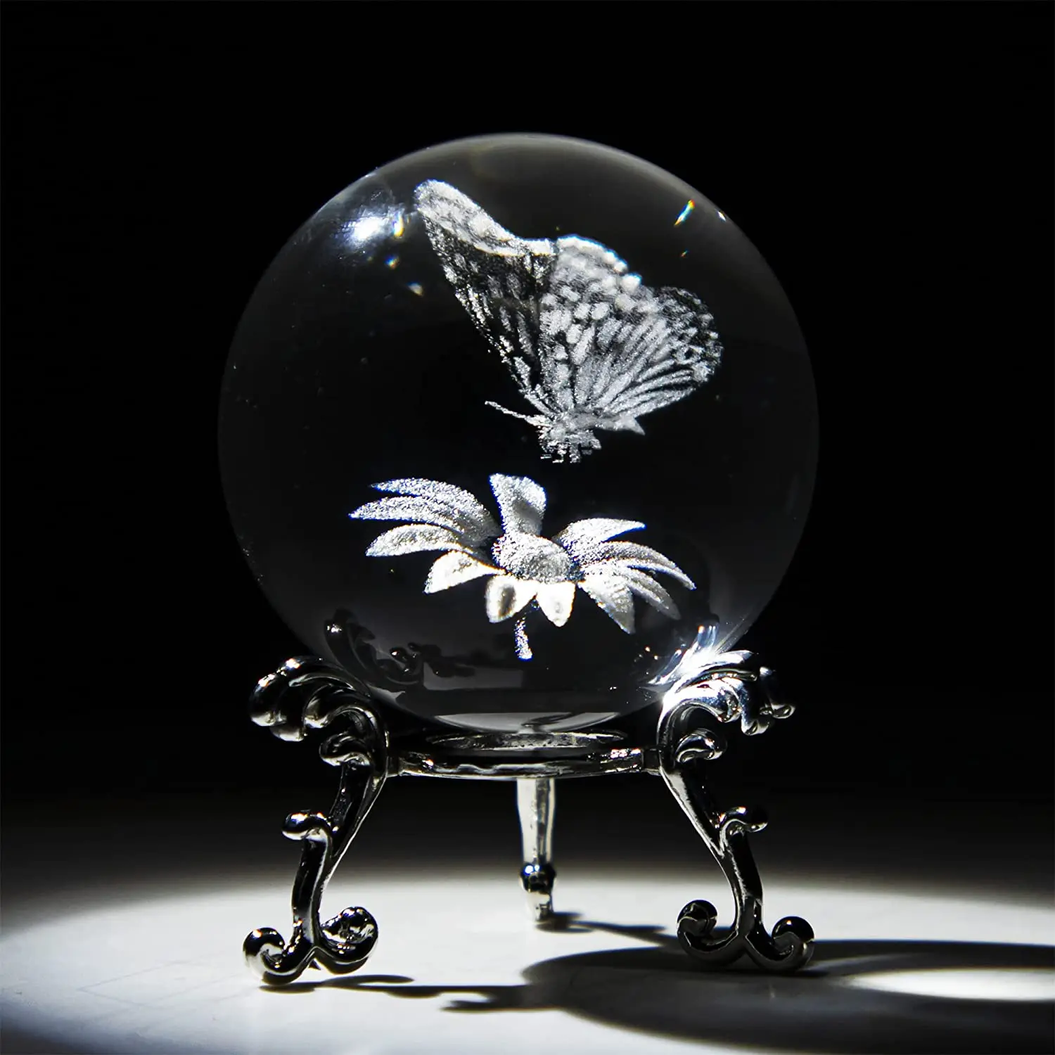 H&D 3D Laser Butterfly Flower Crystal Ball Paperweight Glass Sphere Figurines Decorative Balls Gift (60mm)
H&D 3D Laser Butterfly Flower Crystal Ball Paperweight Glass Sphere Figurines Decorative Balls Gift (60mm)