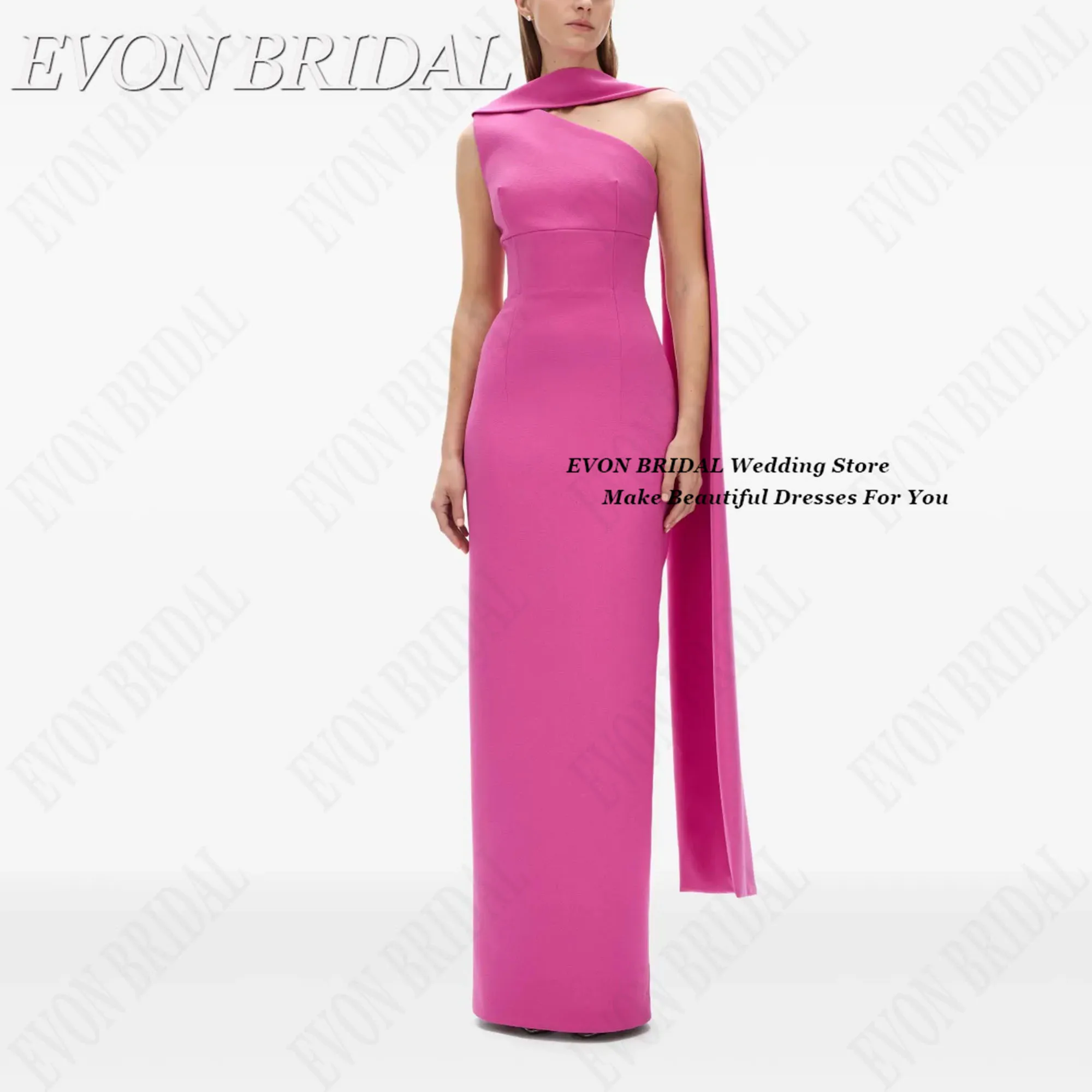 One Shoulder Evening Dress Exquisite O-Neck Shawl Cocktail Dress Floor Length Classic Vestido De Fiesta EVON BRIDAL Customized
One Shoulder Evening Dress Exquisite O-Neck Shawl Cocktail Dress Floor Length Classic Vestido De Fiesta EVON BRIDAL Customized