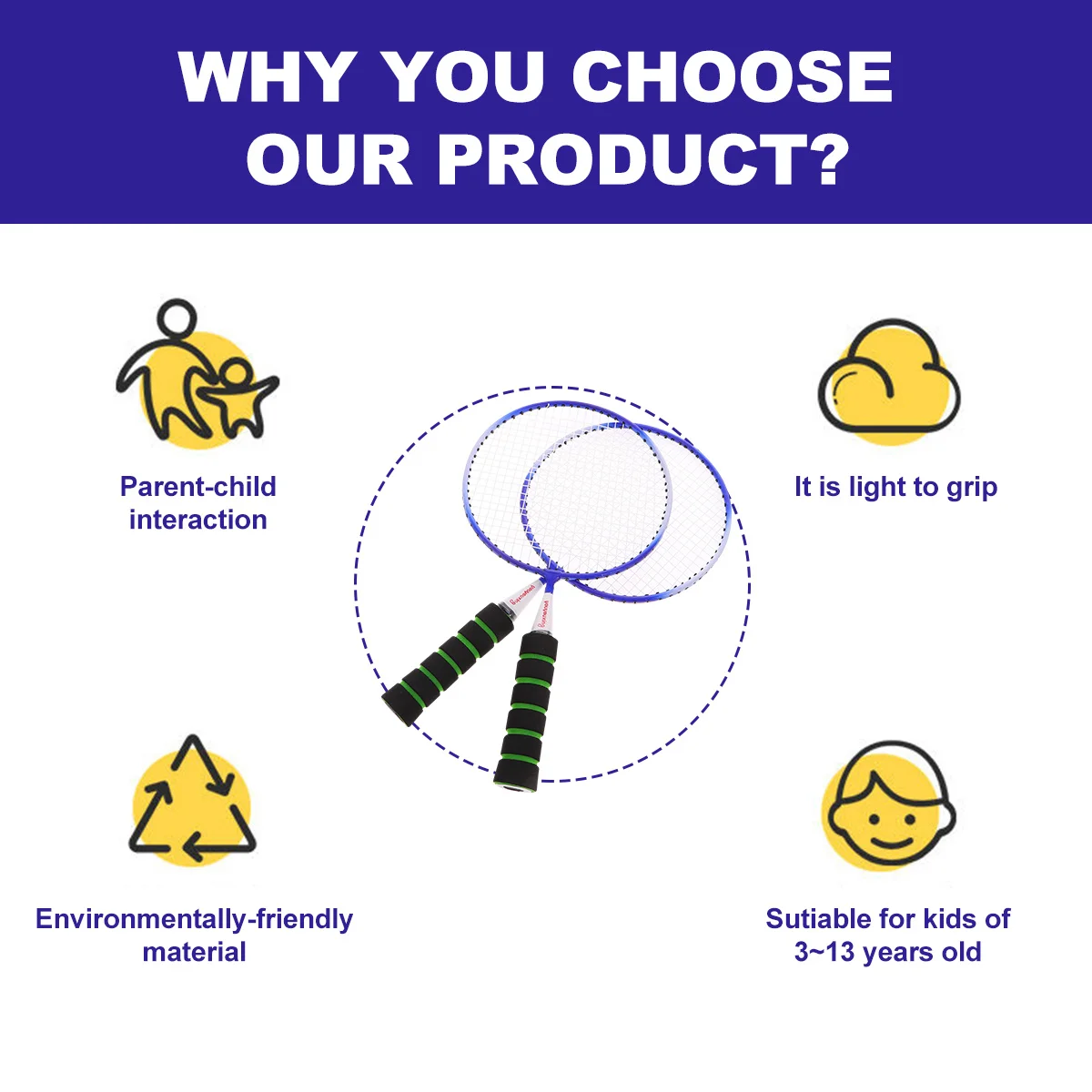 Набор для бадминтона, 1 комплект, прочная легкая рама, гладкая поверхность для ударов, удобно носить с собой, для улицы, синий, с 2 ракетками
Набор для бадминтона, 1 комплект, прочная легкая рама, гладкая поверхность для ударов, удобно носить с собой, для улицы, синий, с 2 ракетками