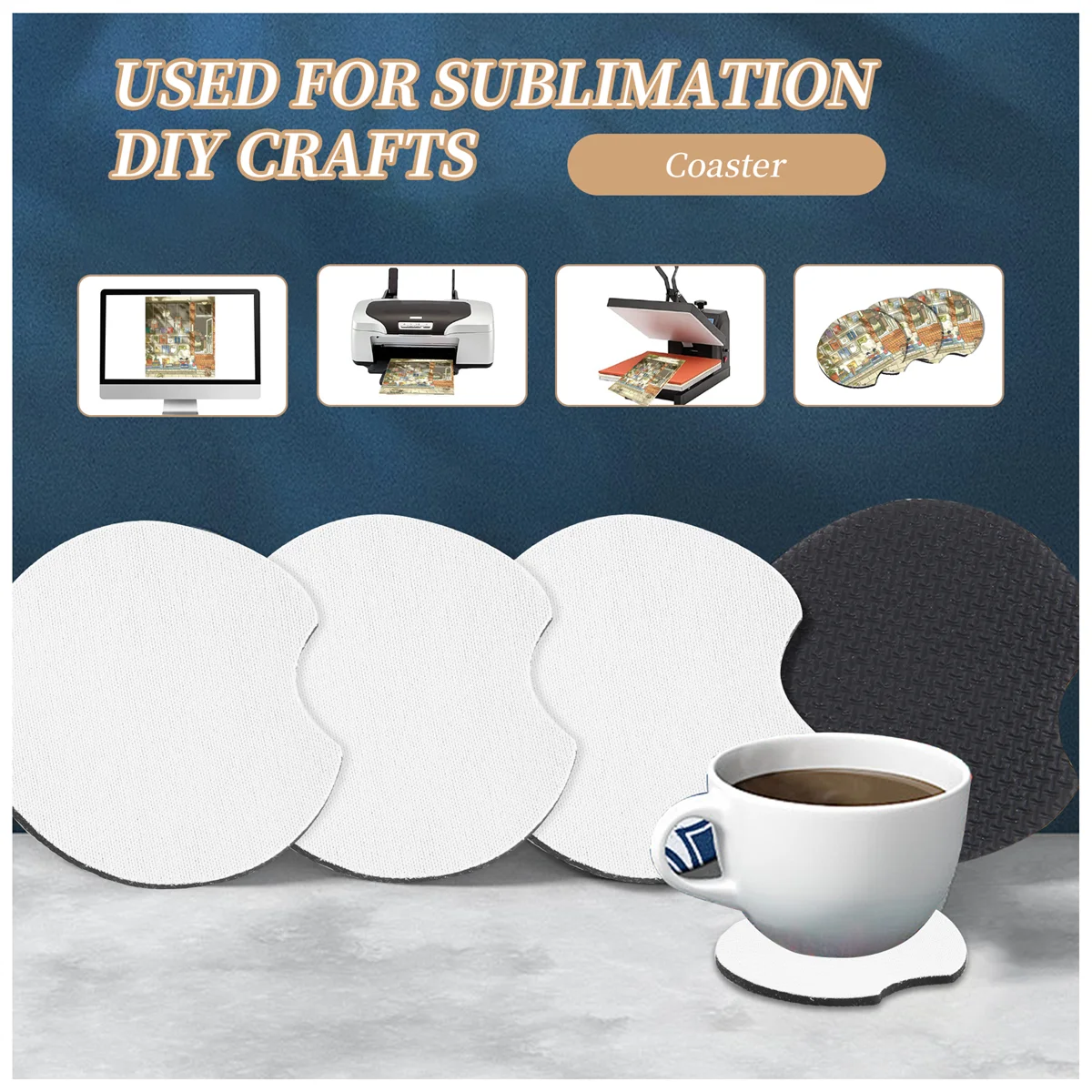 A32P_100 Pcs of Sublimation Blank Car Coasters, Round Opening Blank Coasters, Used for Sublimation DIY Crafts, Car Coasters
A32P_100 Pcs of Sublimation Blank Car Coasters, Round Opening Blank Coasters, Used for Sublimation DIY Crafts, Car Coasters