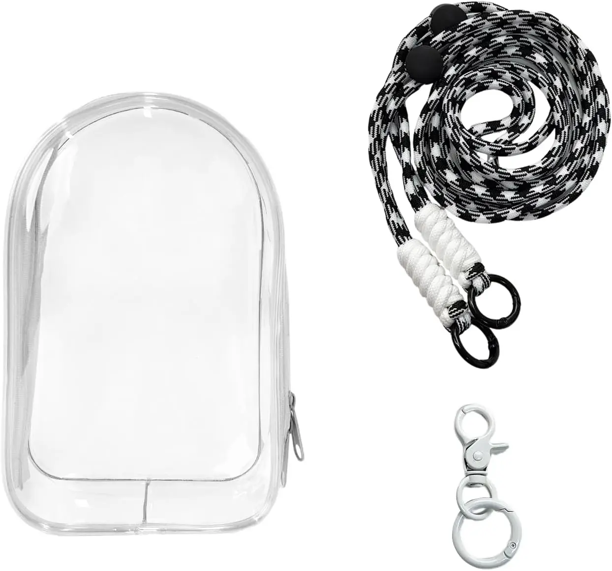 Clear PVC Doll Display Bag with Keychain & Lanyard, 15cm Crossbody Storage for Collectibles
Clear PVC Doll Display Bag with Keychain & Lanyard, 15cm Crossbody Storage for Collectibles