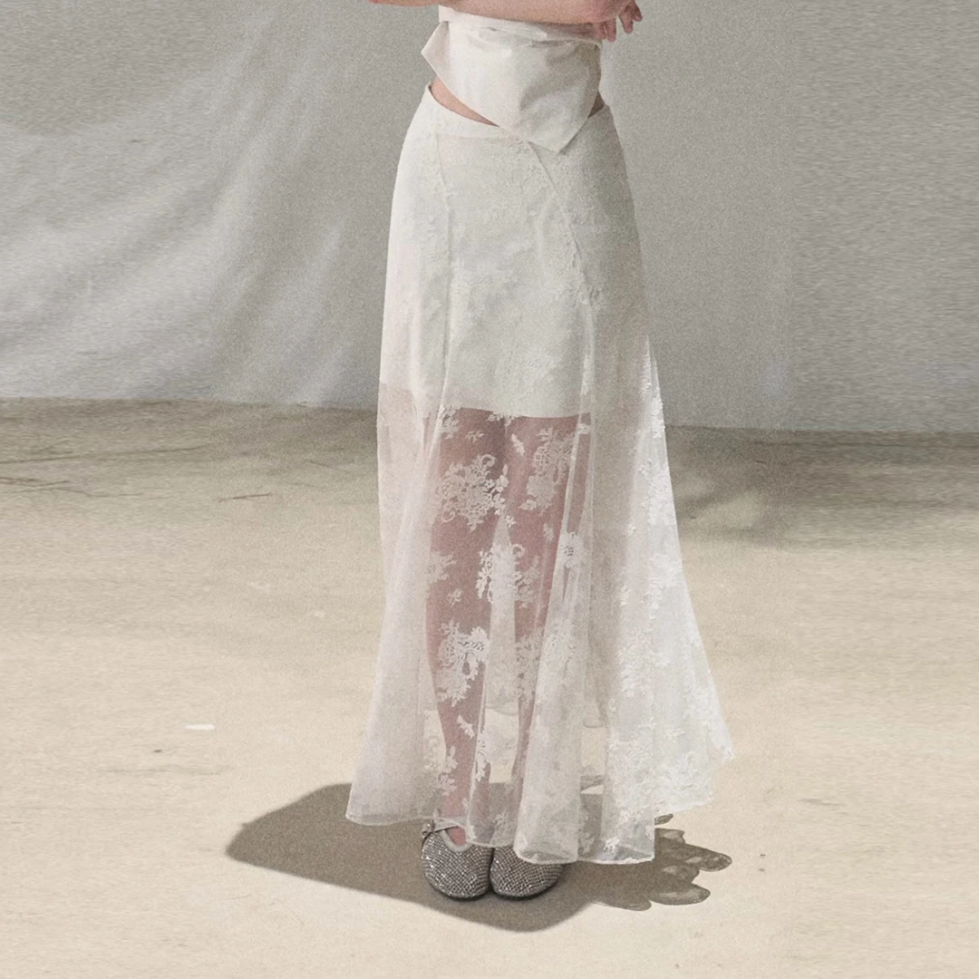 Women's White A-Line Maxi Skirt Floral Lace Overlay Hem High Waist Long Skirt for Wedding Guest Beach Vacation Party 2026 Trend
Women's White A-Line Maxi Skirt Floral Lace Overlay Hem High Waist Long Skirt for Wedding Guest Beach Vacation Party 2026 Trend