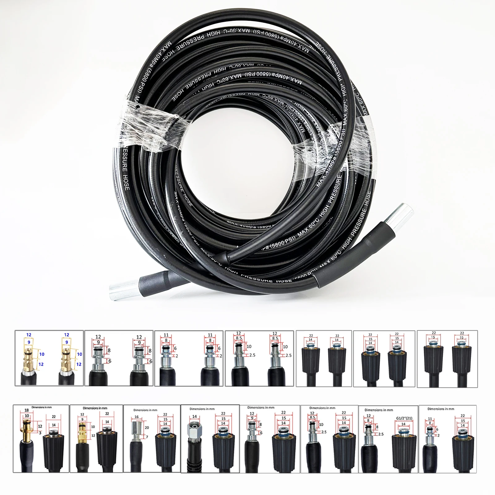 Черный чистящий шланг высокого давления из ПВХ для чистки полосов и балконов 3800PSI 0,5-50 метров, подходит для Bosch/Lovor/KarcherK2-K7
Черный чистящий шланг высокого давления из ПВХ для чистки полосов и балконов 3800PSI 0,5-50 метров, подходит для Bosch/Lovor/KarcherK2-K7