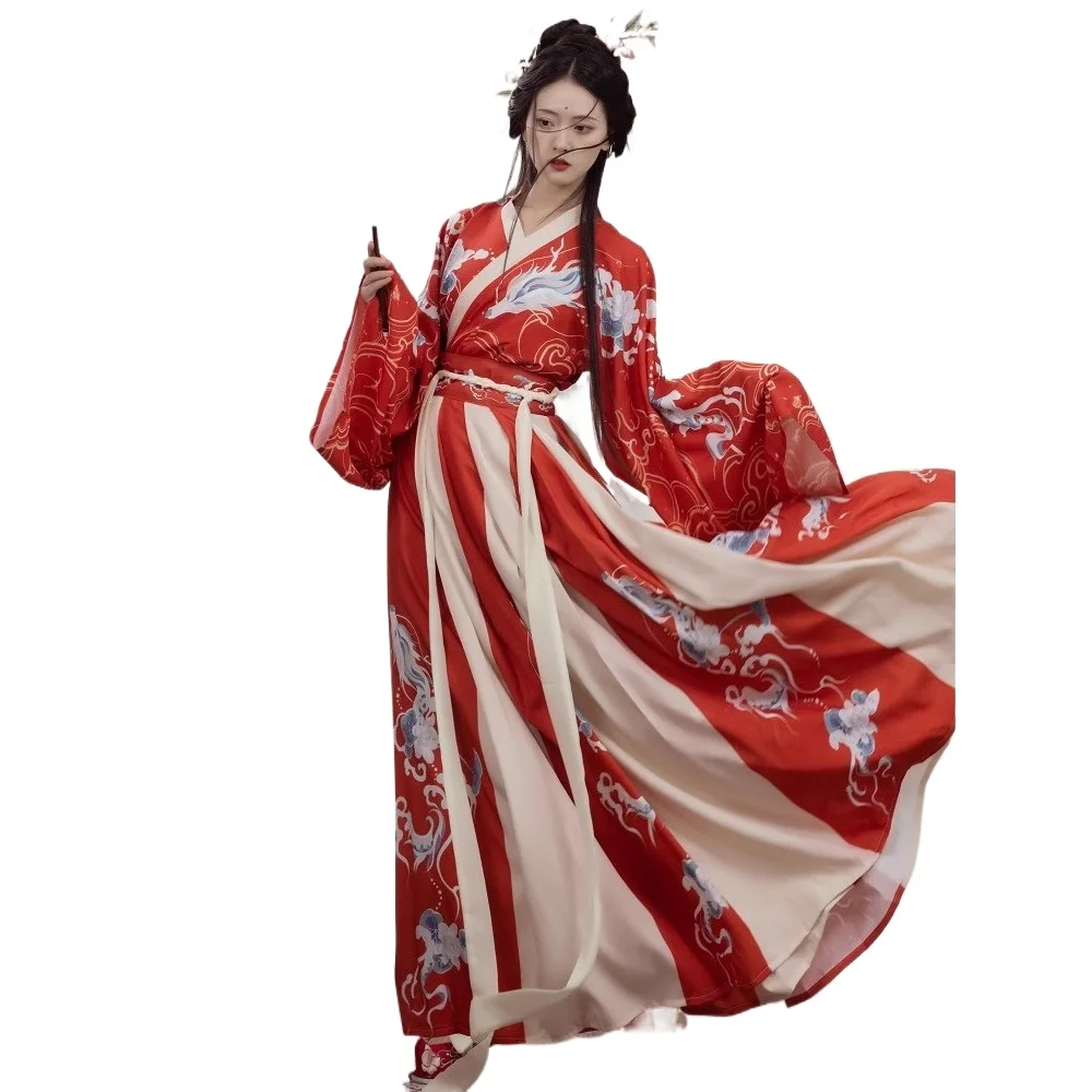 Традиционная китайская одежда Hanfu, женское платье феи, костюмы для косплея, модная одежда в этническом стиле, вечерние танцевальная одежда, сценическое шоу
Традиционная китайская одежда Hanfu, женское платье феи, костюмы для косплея, модная одежда в этническом стиле, вечерние танцевальная одежда, сценическое шоу