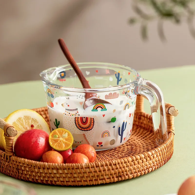 Cartoon Glass Measuring Cup with Scale Milk Breakfast Cup Large Capacity Food Grade High-temperature Resistant Household Kitchen
Cartoon Glass Measuring Cup with Scale Milk Breakfast Cup Large Capacity Food Grade High-temperature Resistant Household Kitchen
