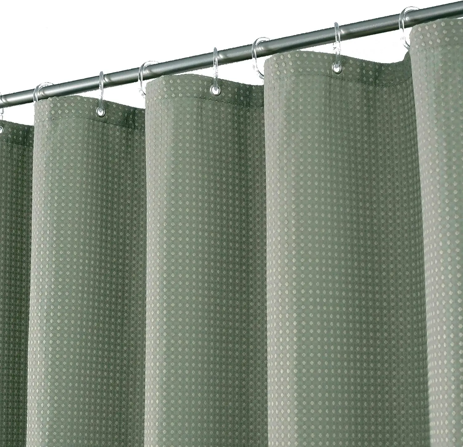 Short Waffle Weave Shower Curtain 66 inch, Hotel Luxury Spa 230 GSM, Water Repellent, Machine Washable, Sage Green Pique Pattern
Short Waffle Weave Shower Curtain 66 inch, Hotel Luxury Spa 230 GSM, Water Repellent, Machine Washable, Sage Green Pique Pattern