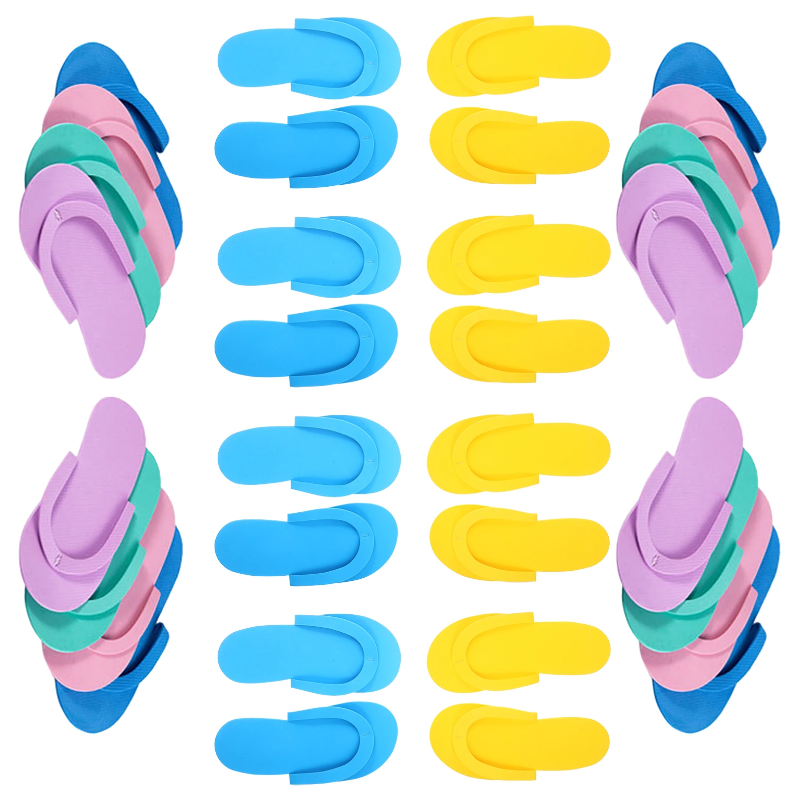 24pcs 24 Pairs Disposable EVA Slippers Anti Scalding Breathable Lightweight for Beach Spa Home Hotel Travel Random Colors
24pcs 24 Pairs Disposable EVA Slippers Anti Scalding Breathable Lightweight for Beach Spa Home Hotel Travel Random Colors