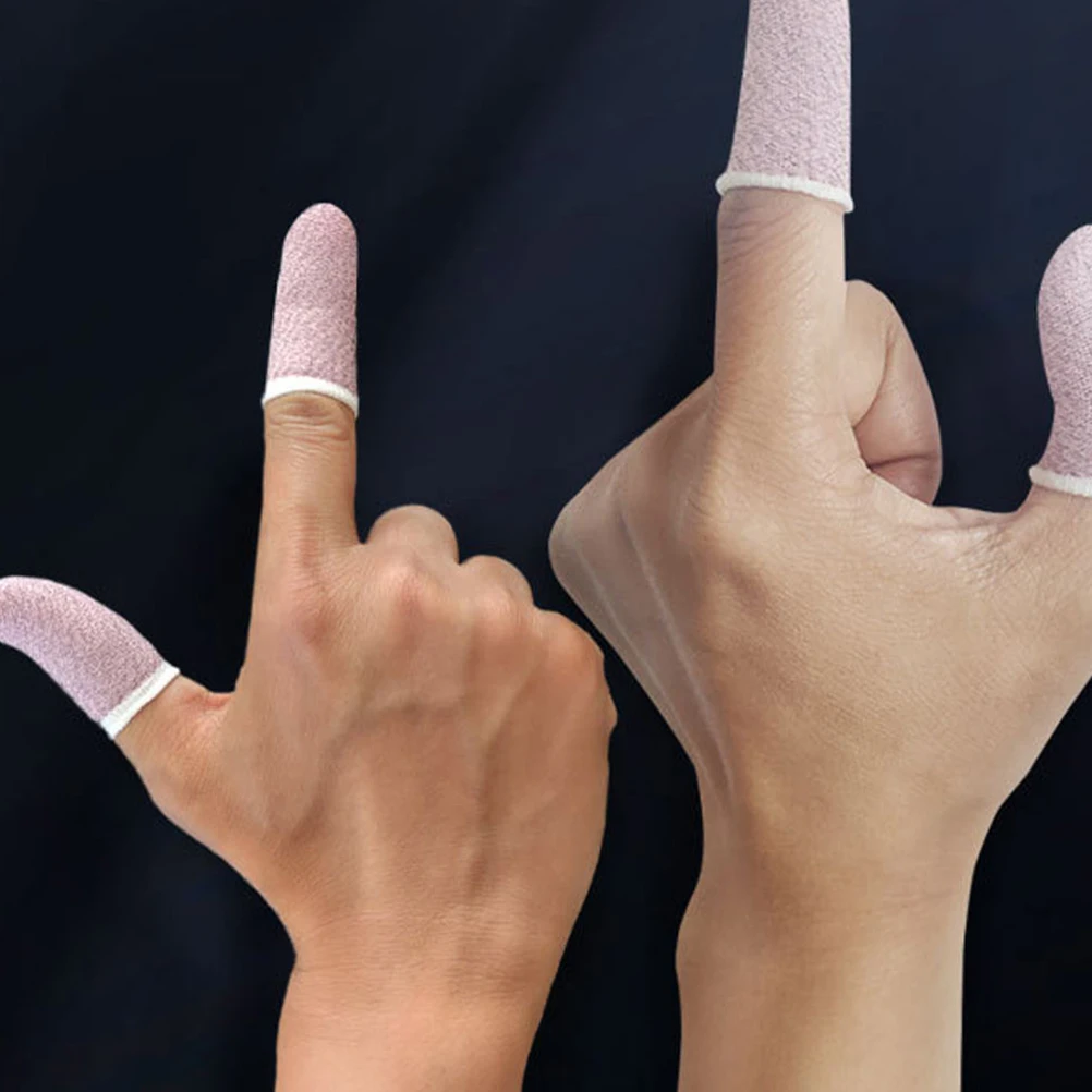 10 Pcs Gaming Finger Sleeves Pink Carbon Fiber Thumb Protectors Sweat Resistant Fingertip Covers Lightweight Compact Mobile Game
10 Pcs Gaming Finger Sleeves Pink Carbon Fiber Thumb Protectors Sweat Resistant Fingertip Covers Lightweight Compact Mobile Game