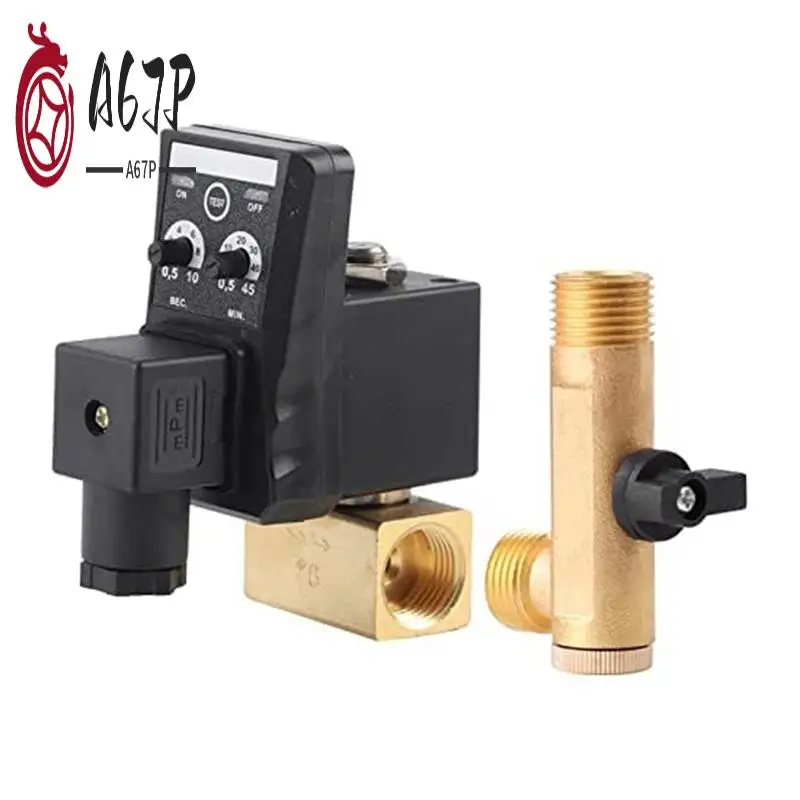 A67P-G1/2 DN15 230V Automatic Timed Water Tank Electronic Timed Drain Valve For Air Compressor Condensate Management Easy Instal
A67P-G1/2 DN15 230V Automatic Timed Water Tank Electronic Timed Drain Valve For Air Compressor Condensate Management Easy Instal