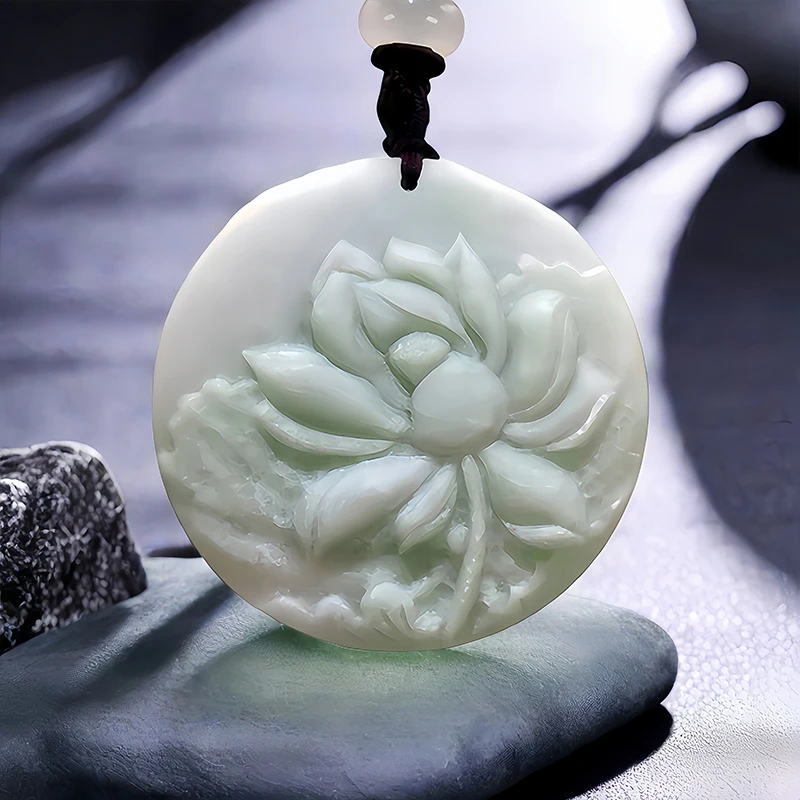 Natural Real Jade Lotus Pendant Necklace Gemstones Carved Jewelry Stone Accessories Fashion Talismans Designer Vintage
Natural Real Jade Lotus Pendant Necklace Gemstones Carved Jewelry Stone Accessories Fashion Talismans Designer Vintage