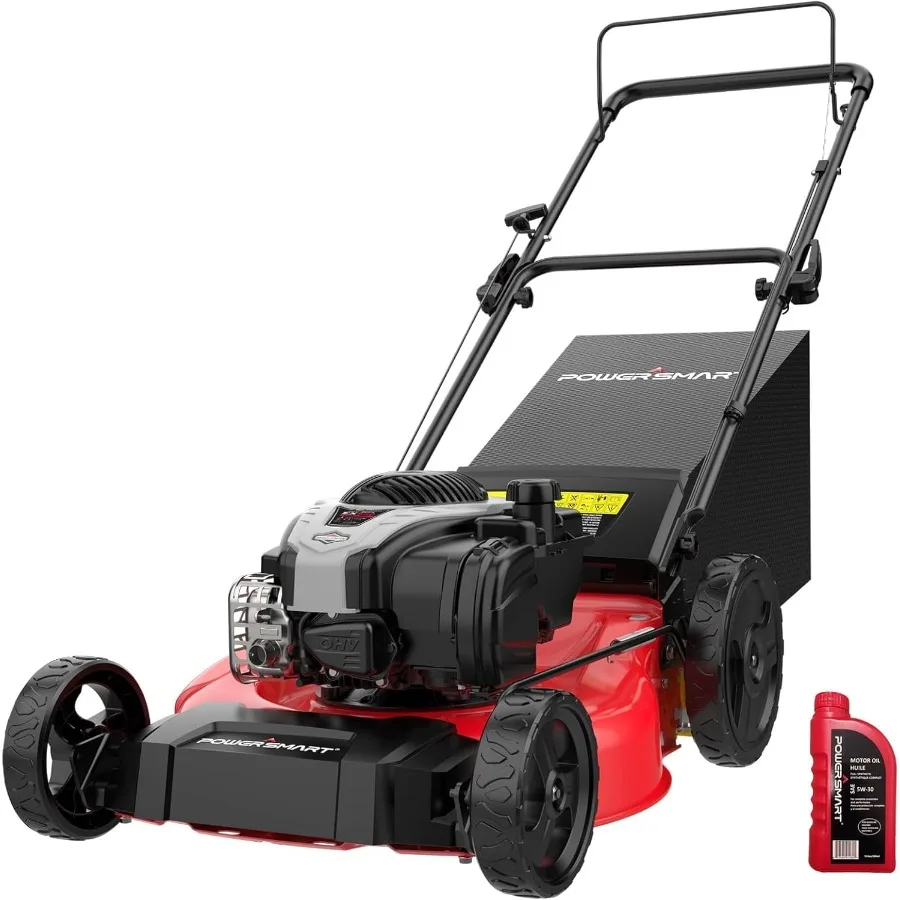 21" Gas Lawn Mower with 140cc BandS E550 Engine 3-in-1 with Bagging High Wheels Lightweight and Easy Assembly Cordless Push Law
21" Gas Lawn Mower with 140cc BandS E550 Engine 3-in-1 with Bagging High Wheels Lightweight and Easy Assembly Cordless Push Law