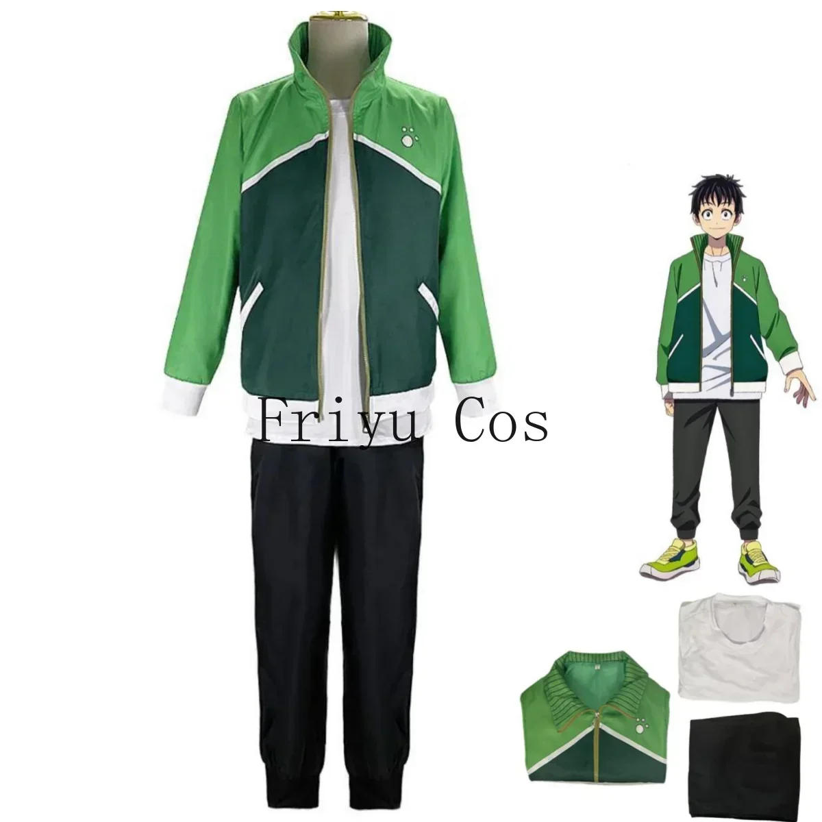 Anime Zom 100: Bucket List of The Dead Akira Tendou Cosplay Costume Green Long Sleeved Coat Uniform Man Daily Party Suit
Anime Zom 100: Bucket List of The Dead Akira Tendou Cosplay Costume Green Long Sleeved Coat Uniform Man Daily Party Suit