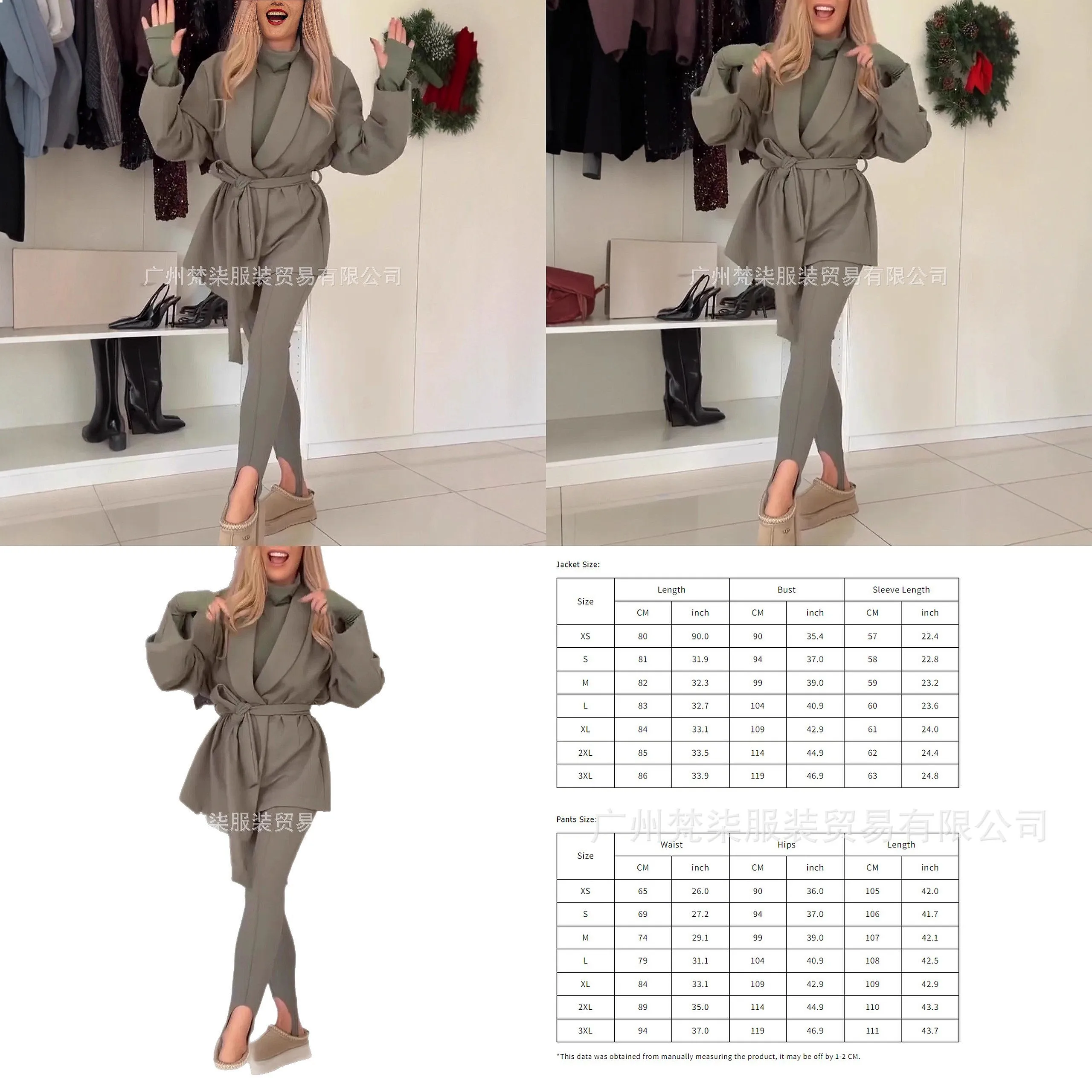 Ladies Jumpsuit Overall Playsuit Set with Belt Spring Summer Casual Office Outfit Matching Sets
Ladies Jumpsuit Overall Playsuit Set with Belt Spring Summer Casual Office Outfit Matching Sets