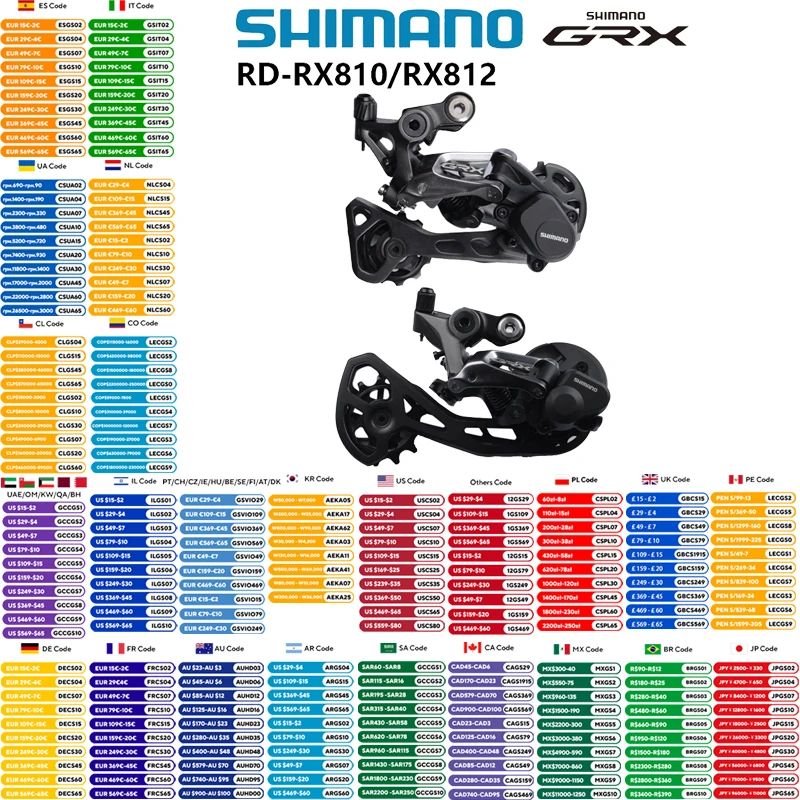 Shimano GRX RX812 RX810 RX800 RX817 RD 11 Speed GS Long Cage Road Bike Rear Derailleur for RX800 R8000 R7000 Cassette Groupset
Shimano GRX RX812 RX810 RX800 RX817 RD 11 Speed GS Long Cage Road Bike Rear Derailleur for RX800 R8000 R7000 Cassette Groupset