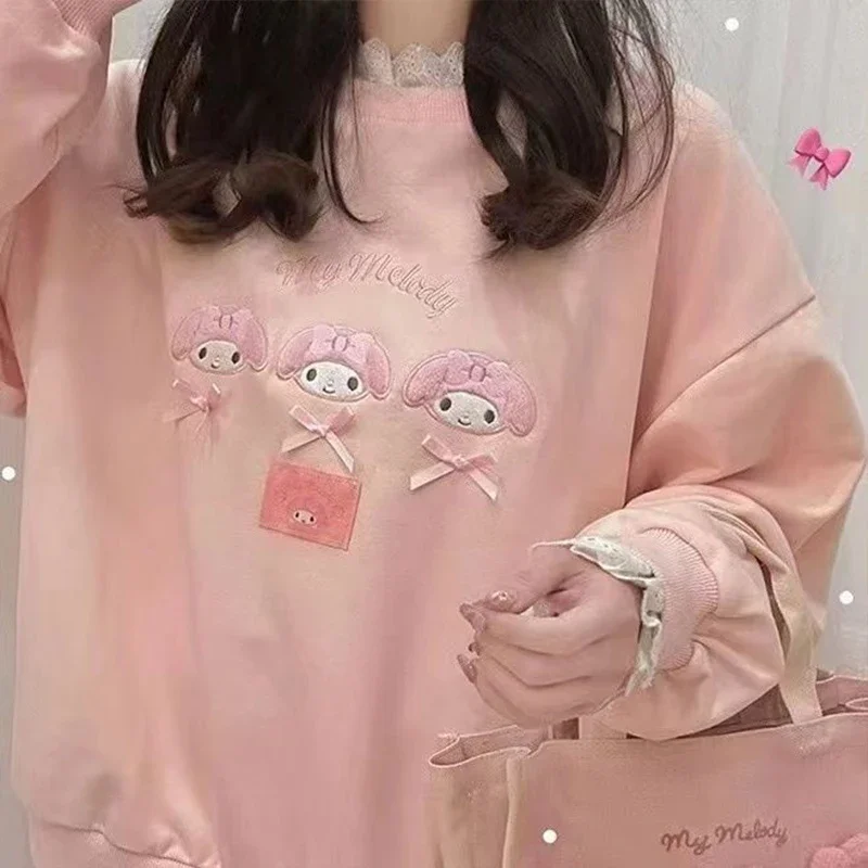 Cinnamoroll Long-Sleeved Hoodie Kawaii Sanrio My Melody Anime Top Female Girl Heart Cartoon Cute Clothes Students Gift for Kids
Cinnamoroll Long-Sleeved Hoodie Kawaii Sanrio My Melody Anime Top Female Girl Heart Cartoon Cute Clothes Students Gift for Kids