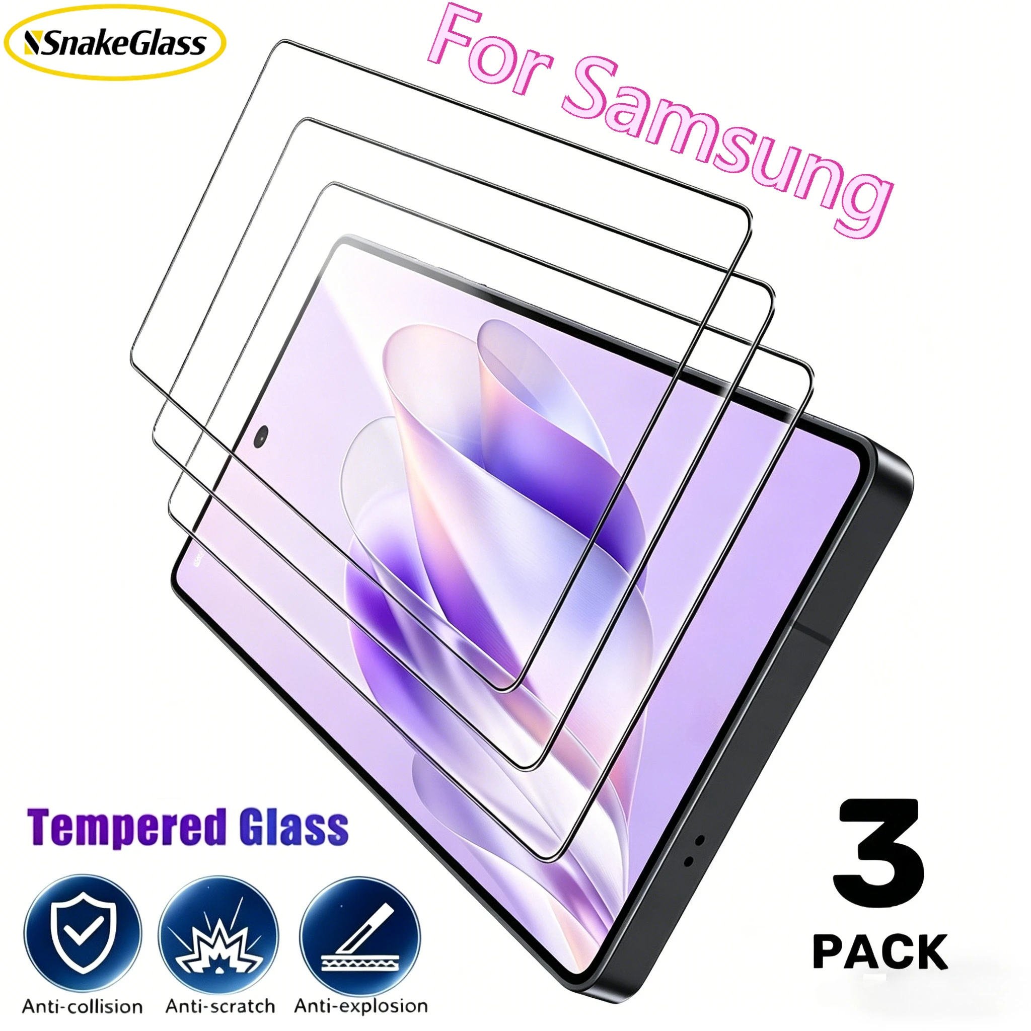 3Pcs Tempered Glass for Samsung S26 Ultra S25 Edge S24 Plus S23 S22 S21 FE S20 S10 S8 S9 Screen Protector Full Protective Glass
3Pcs Tempered Glass for Samsung S26 Ultra S25 Edge S24 Plus S23 S22 S21 FE S20 S10 S8 S9 Screen Protector Full Protective Glass