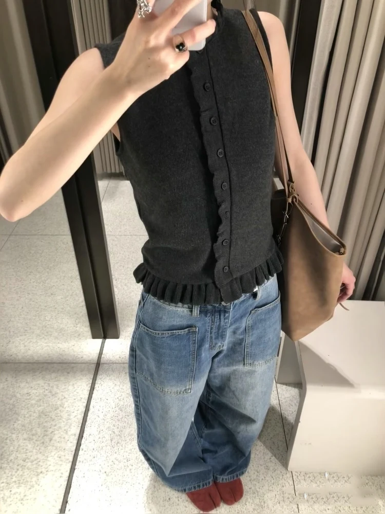 Sweet Sle Soft round Ne Svel Vest Top Layered Decoration Women's Faion Spring Summer New Arrival Polyester Fiber
Sweet Sle Soft round Ne Svel Vest Top Layered Decoration Women's Faion Spring Summer New Arrival Polyester Fiber