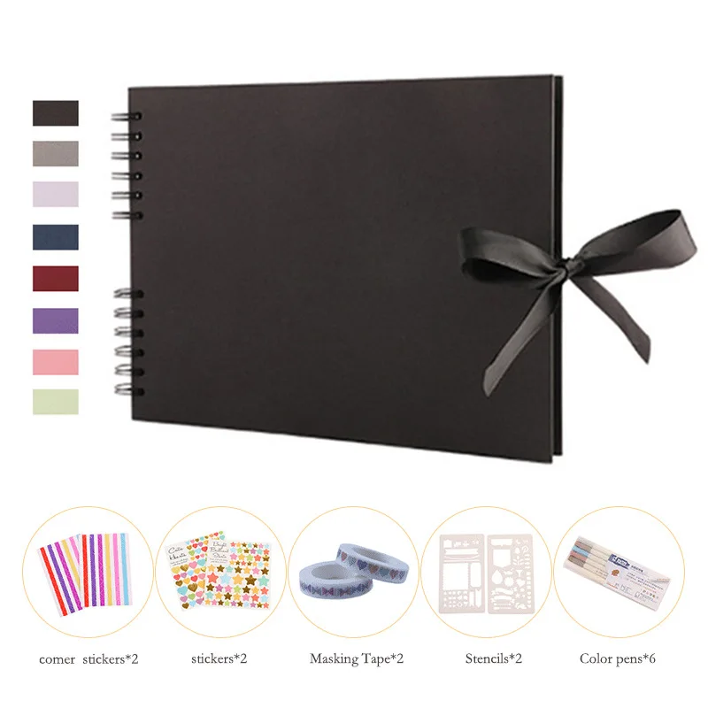 D5 Black Red Pink Memory Book DIY Craft Photo Picture Album Scrapbook Cover Kraft Album For Wedding Anniversary Gift Memory Book
D5 Black Red Pink Memory Book DIY Craft Photo Picture Album Scrapbook Cover Kraft Album For Wedding Anniversary Gift Memory Book