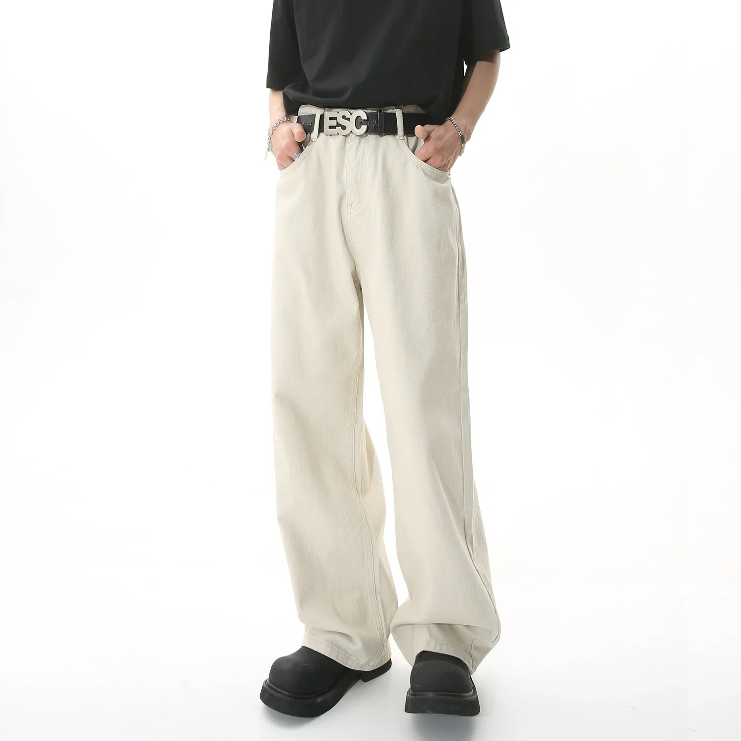 High Waist Wide Leg Jeans Men Baggy Pants Four Season Style Straight Cut Loose Simple Solid Denim Pants Streetwear Man Clothes
High Waist Wide Leg Jeans Men Baggy Pants Four Season Style Straight Cut Loose Simple Solid Denim Pants Streetwear Man Clothes
