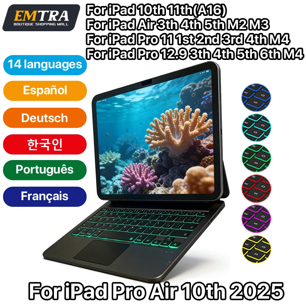 Беспроводная клавиатура для iPad Pro 11, 10.9, Air 4, Air 5, iPad 11-го, 10-го поколения, Pro 12.9, 6-го, 5-го, 4-го, 3-го поколения, 13, M4, Smart Covers
Беспроводная клавиатура для iPad Pro 11, 10.9, Air 4, Air 5, iPad 11-го, 10-го поколения, Pro 12.9, 6-го, 5-го, 4-го, 3-го поколения, 13, M4, Smart Covers