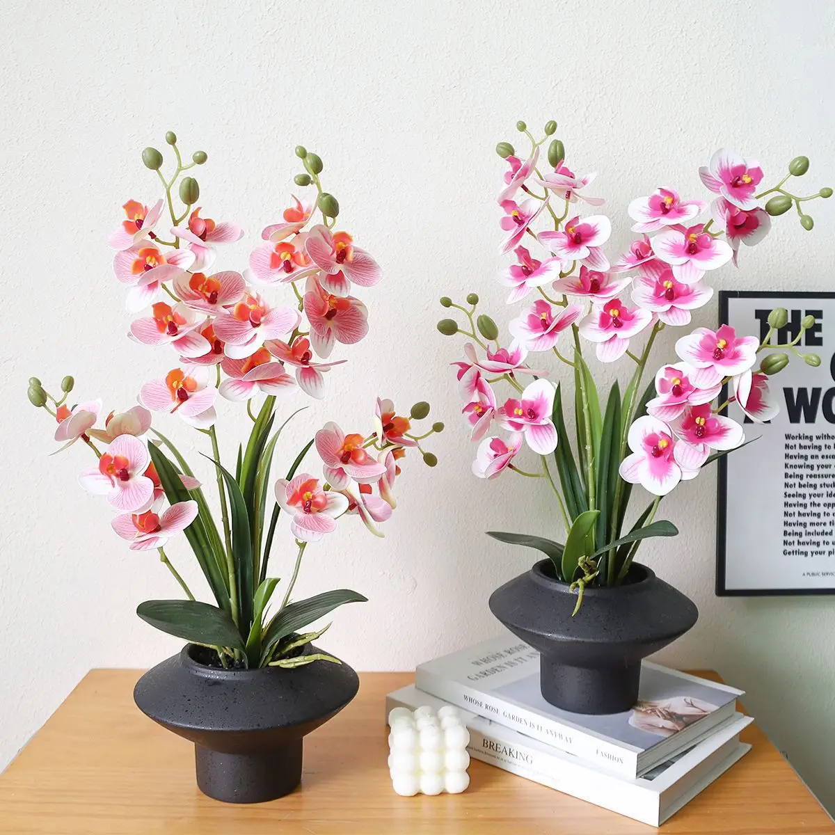 Artificial Flowers Bouquet Phalaenopsis Orchid with Ceramic Pot for Living Room Table Home Decoration or Wedding Decorations
Artificial Flowers Bouquet Phalaenopsis Orchid with Ceramic Pot for Living Room Table Home Decoration or Wedding Decorations