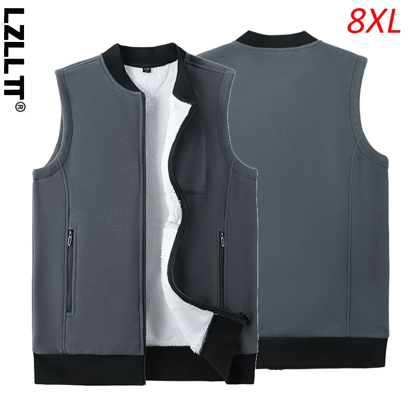 Autumn Winter Men Fleece Warm Casual Sleeveless Vests Jacket Coat Men Thicken Thermal Waistcoat Vest Cardigan Male Plus Size 8XL
Autumn Winter Men Fleece Warm Casual Sleeveless Vests Jacket Coat Men Thicken Thermal Waistcoat Vest Cardigan Male Plus Size 8XL