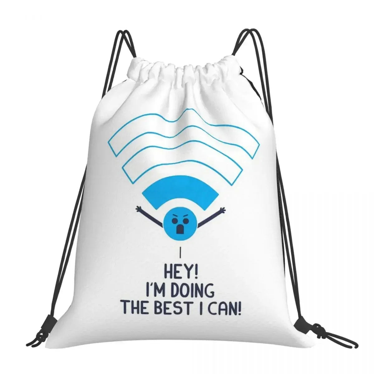 Angry Wifi Backpacks Casual Portable Drawstring Bags Drawstring Bundle Pocket Storage Bag BookBag For Man Woman Students
Angry Wifi Backpacks Casual Portable Drawstring Bags Drawstring Bundle Pocket Storage Bag BookBag For Man Woman Students