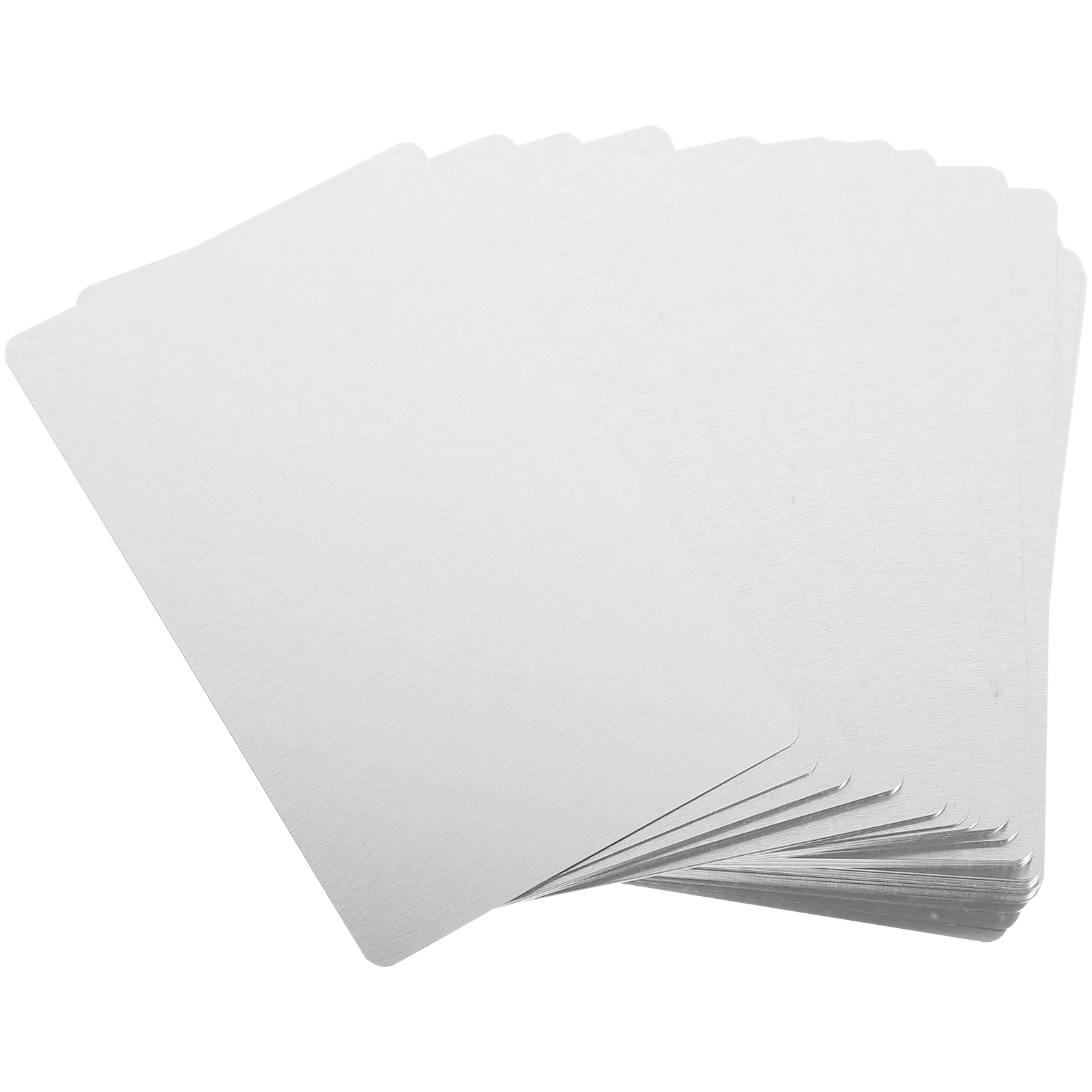 100Pcs Metal Business Cards Blank Aluminum Cards Sublimation Laser Engrave Printable Name Card Thick Name Card DIY Custom supply
100Pcs Metal Business Cards Blank Aluminum Cards Sublimation Laser Engrave Printable Name Card Thick Name Card DIY Custom supply