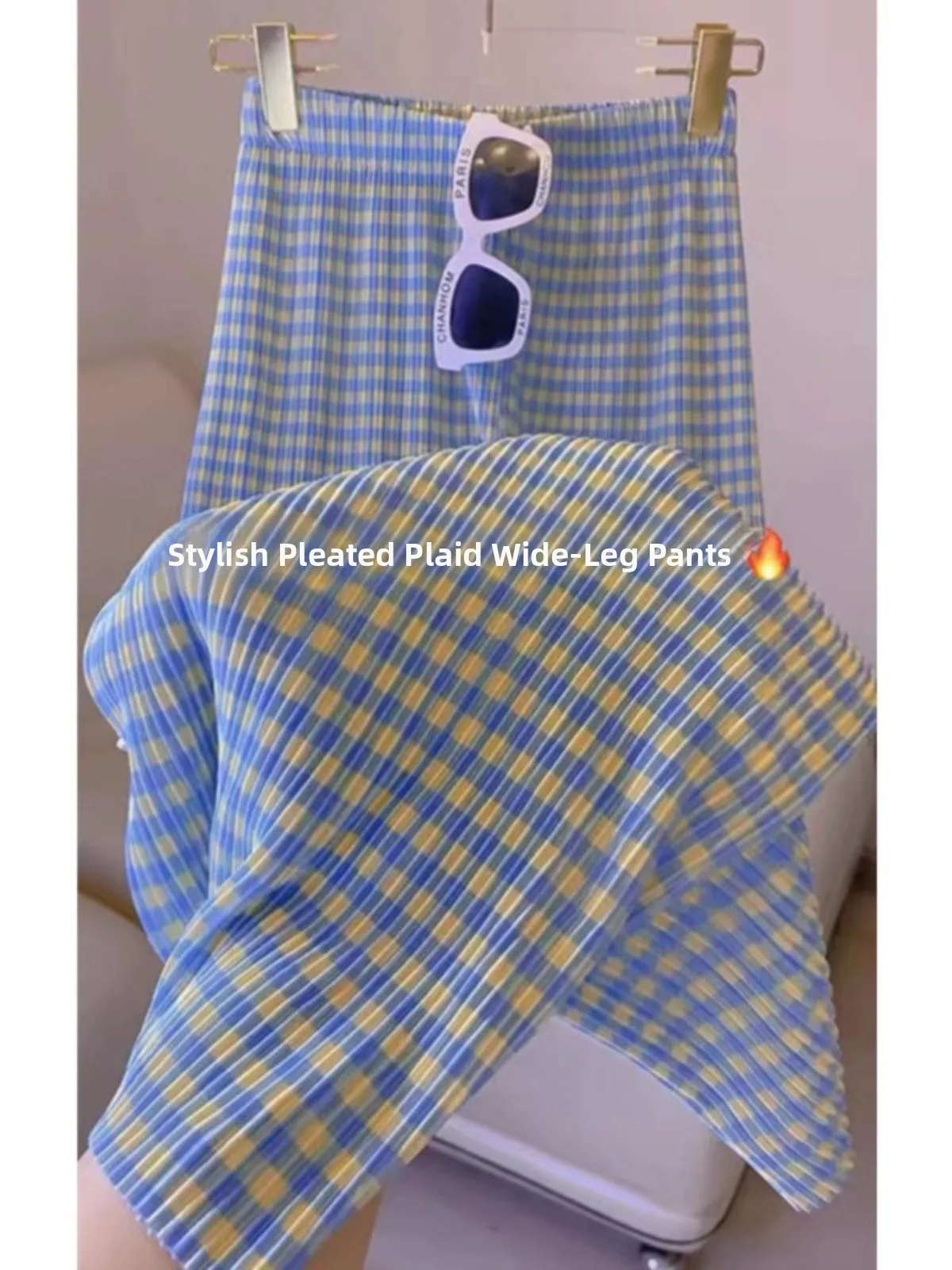 Blue Plaid Ice Silk Women's Summer Thin Home Sleep Pants Wide Leg Casual Cool Air Conditioning Dopamine Trousers High Waist L...
Blue Plaid Ice Silk Women's Summer Thin Home Sleep Pants Wide Leg Casual Cool Air Conditioning Dopamine Trousers High Waist L...