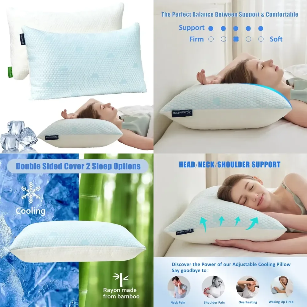【CHIMU HOME】Cooling Gel Pillow Shredded Memory Foam Adjustable Standard Size Sleep Pillow 1 Pack
【CHIMU HOME】Cooling Gel Pillow Shredded Memory Foam Adjustable Standard Size Sleep Pillow 1 Pack