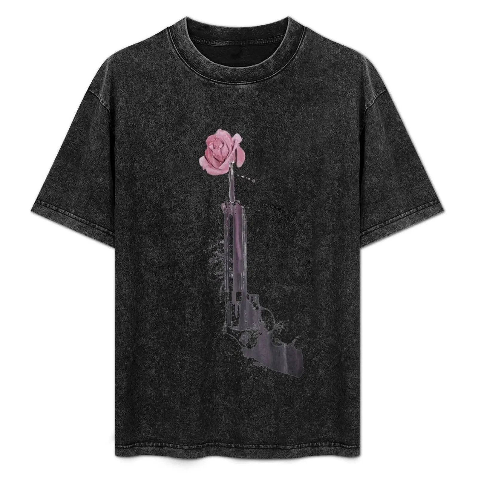 guns n flower T-Shirt Vintage Print Crew Neck Tee
guns n flower T-Shirt Vintage Print Crew Neck Tee