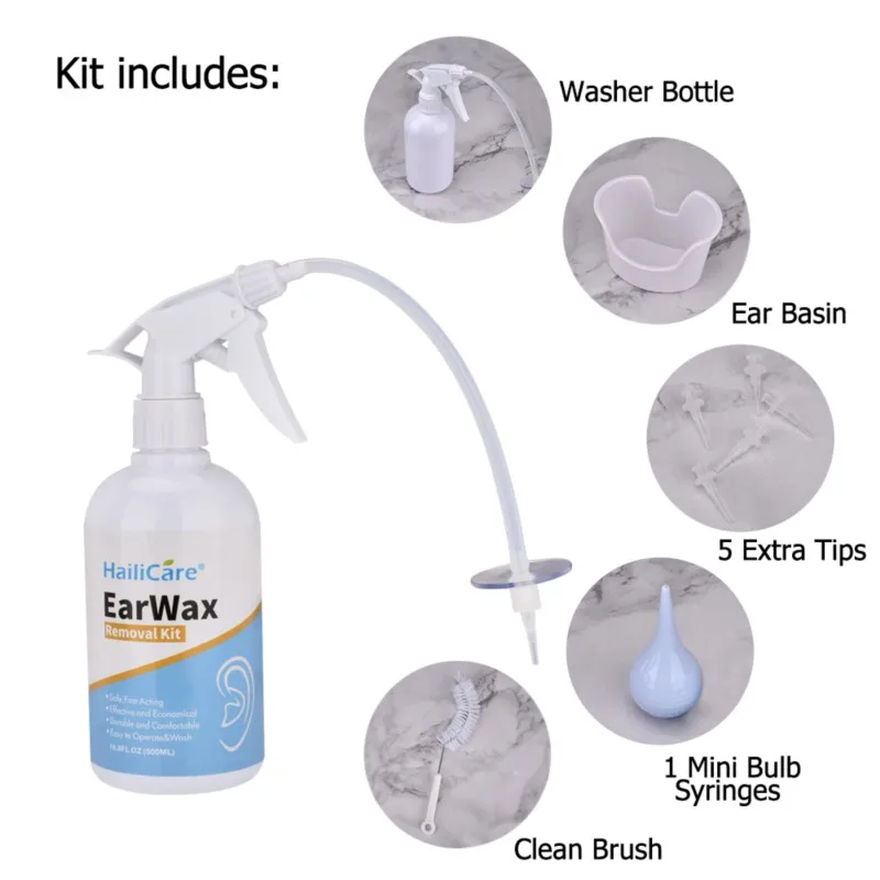 500ml Ear cleaning kit with earmuffs, ear irrigator, earwax removal, baby ear cleaner
500ml Ear cleaning kit with earmuffs, ear irrigator, earwax removal, baby ear cleaner