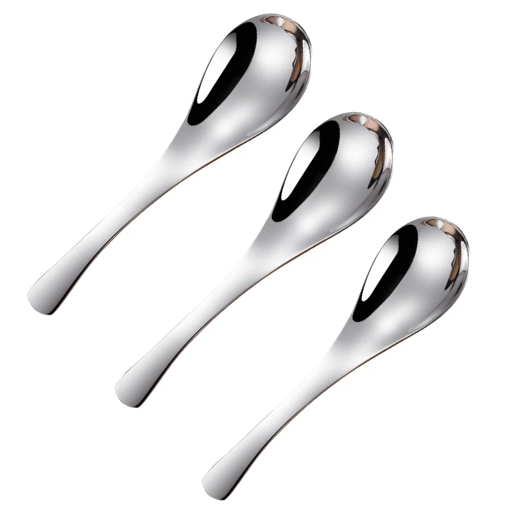 3pcs Stainless Steel Spoons Round Head Thickened Eating Spoon For Kitchen Tableware Household Dinnerware Mirror Finish
3pcs Stainless Steel Spoons Round Head Thickened Eating Spoon For Kitchen Tableware Household Dinnerware Mirror Finish