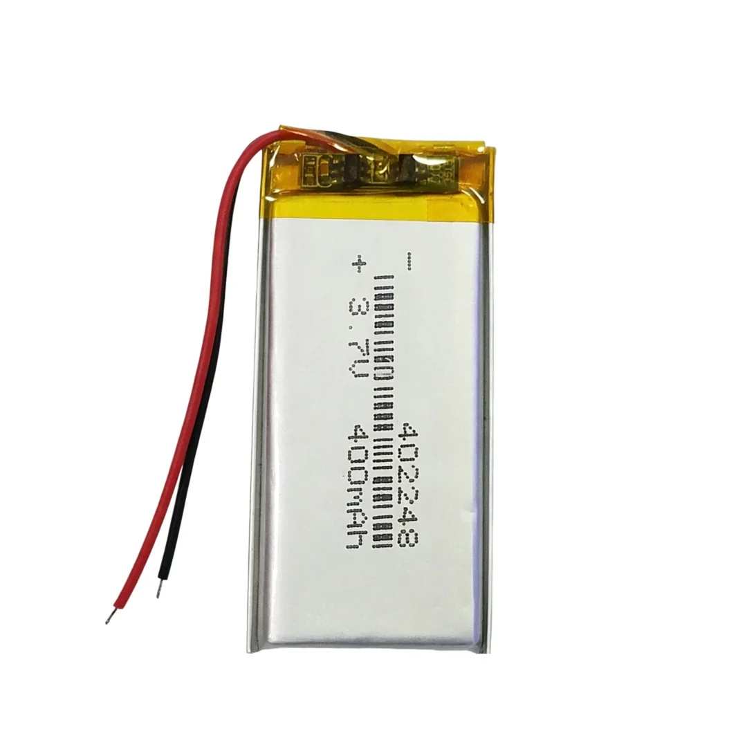 402248 Universal 402450 402550 402555 400mAh Lithium Battery for Reading Pen Dash Cam
402248 Universal 402450 402550 402555 400mAh Lithium Battery for Reading Pen Dash Cam