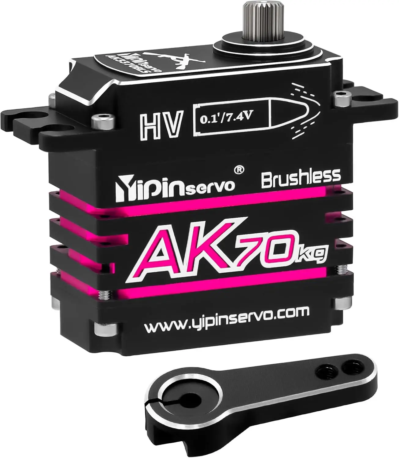 GX Yipin AK 70kg Metal Brushless RC Servo for 1/8 1/10 RC Models, Robots and Drones,8.4V Helical Gear High Torque Steering Servo
GX Yipin AK 70kg Metal Brushless RC Servo for 1/8 1/10 RC Models, Robots and Drones,8.4V Helical Gear High Torque Steering Servo